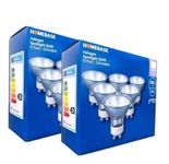 GU10 Pack of 12 Bulbs Homebase Halogen Spotlight - Dimmable Warm White 40W=50W 2800k/300Lm/240v/30°