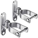 Insaga 2Pack Gate Hinge Brackets | 41mm Chain Link Gate Hinge for Farm Gate, 304 Stainless Steel Pipe Gate Hinge, Gate Hinge Pin with 15.5mm