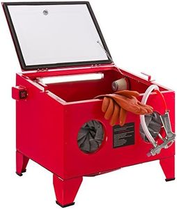 AREBOS Cabina di Sabbiatura Sabbiatrice Dispositivo di Sabbiatura | 90 litri | Rosso | Acciaio | 125 PSI