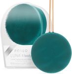 FOREO Luna 4 Body Body Brush | Exfoliating Body Scrubber | Enhances Absorption of Lotion Actives | Premium Lymphatic Drainage Skincare Tool | 100% Waterproof | USB-Rechargeable, Evergreen