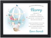 On Your Christening Day Gifts for Boys, Personalised Christening Gifts for Godson, Gift From Godparent Godfather Godmother, Christening Poem Keepsake