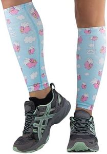 Zensah Running Leg Compression Sleeves - Shin Splint, Calf Compression Sleeve Men and Women (Flying Pigs, X-Small/Small)