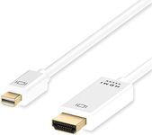 Proxima Direct 4K HDMI Cable, 4K Mini DP to HDMI Adapter Cord with Full HD High Speed Support for Apple MacBook Air Pro, Mac Mini, Microsoft Surface Pro 3/4 Dock to TV/Monitor/Projector(1.8M/6FT)