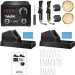 TEKCHIC Pro1 Professional Wood Burning Kit with 2 Woodburners for Wood Burning Pyrography with 20 Wire Nibs Tips Including Ball Tips(with Case)