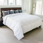 Gray Eagle Oversized King Comforter, White, Fits California King, Super King, and Ultimate King Mattresses, All Season Down Alternative Comforter, Extra Large, 108 x 90 inches