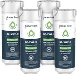 GLACIER FRESH Water Filter Compatible with XWFE (Built-in CHIP), Replacement for GE XWFE, XWF Refrigerator Water Filter NSF/ANSI 42 Certification Pack of 4