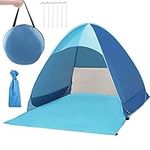 SunFuture UPF 50+ Easy Pop Up Beach Tent Portable Light Sun Shelter for 2-3 People UV Protection for Family,Garden,Camping Includes Carry Travel Bag & Tent Pegs