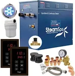 SteamSpa Executive 12 KW QuickStart ACU-Steam Bath Generator Package with Built-in Auto Drain in Oil Rubbed Bronze | Steam Generator Kit with Dual Control Panel Steamheads 240V | SS-EXT1200OB-A