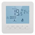 5AThermostat ABS and Plastic Digital Programmable Smart LCD Thermostat for Home Family in 3.39 x 3.39 x 1.14inch