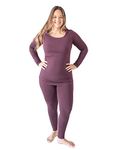 Kindred Bravely Jane Nursing Pajama Set | Nursing Pajamas for Breastfeeding (Plum, Small)