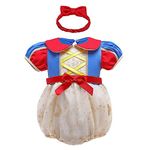 Dressy Daisy Infant Baby Girl Princess Romper Costumes Onesie Dress Bodysuit with Headband Size 3-6 Months 335