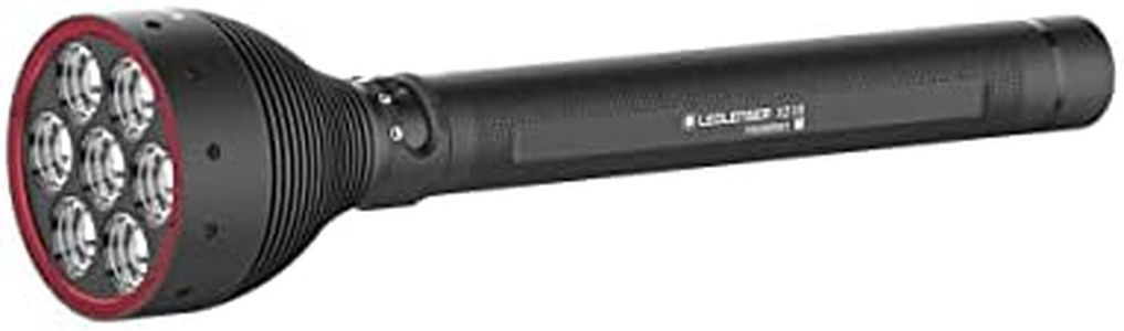 Ledlenser X21R torch LED, searchlight, spotlight, rechargeable Lithium LiFePO battery, 5000 lumens, focusable, X-Lens Technology, long distance beam 800 m, incl magnetic charging system, wall mounting