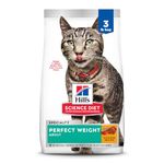 Hill's Science Diet Dry Cat Food, Adult, Perfect Weight for Healthy Weight & Weight Management, Chicken Recipe, 3 lb Bag