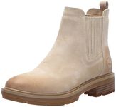 Timberland Women's Brimfield Mid Fashion Boot, Light Beige Suede, 8 Wide