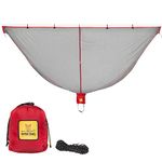 Wise Owl Outfitters Hammock Bug Net - SnugNet The Perfect Mesh Netting Keeps No-See-Ums, Mosquitos and Insects Out - Black and Red