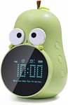 JUVIW Kids Clocks for Bedrooms | Rechargeable Pear Wake Alarm Clock for Kids | Digital Wake up Clock, Digital Alarm Clocks, Birthday Gift for Boy Girls Children