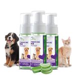 Natural Remedies Fresh Me Up Mild Waterless Foam Cleanser Dry Shampoo for Dogs, Cats and Pups of All Breeds, Moisturizer & Conditioner, Daily Use, Lick Safe, Natural and Safe, 140 ml (Pack of 3)