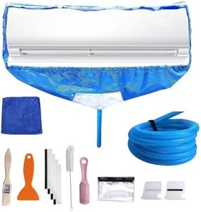 Longzhuo Cubierta de Limpieza de Aire Acondicionado, kit limpieza aire acondicionado, bolsa de limpieza de aire acondicionado, limpieza aire acondicionado split, Con tubo de drenaje(Azul)