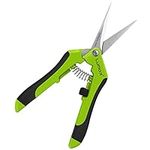 Lumo-X Pruning Shears with Straight Blades for Herbal Bud Trimming, Perfect Garden Scissors for Cutting Flowers, Pruning Snips for Plant Leaves and Bonsai (1 Pack-Straight Blades)