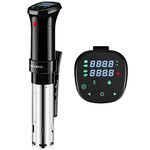 KEAWEO Sous Vide, Sous Vide Machine Thermal Immersion Circulator Water Baths, Low Temperature Slow Cooking, Accurate Temperature Timer Control, Fast Heating, Stainless Steel, Quiet, Sou Vide Cooker