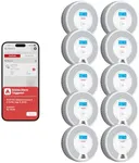 X-Sense Smart Smoke Detector Carbon Monoxide Detector Combo with Replaceable Battery, Wi-Fi Smoke and Carbon Monoxide Detector with Real-Time App Notifications, SC07-WX, 10-Pack