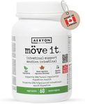 Möve it All-Natural Laxative Free Stool Softener by Aeryon Wellness | IBS Relief with Digestive Enzymes | Provides Bloating Relief, Restores Gut health | Natural Colon Cleanser (60 Veggie Capsules)