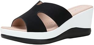 Jeossy Women's Sandals Black NubuckPlatform Peep Toe Wedge High Heel Slip On Shoes Size 10(DJY825 blacknubuck 10)