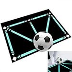 Soccer training mat, Dribble Silent Sports Auxiliary Props, Football Door Mat Anti-Skid Carpet for Corner Football Field Ground, Training Pace Ball Control Player Equipment