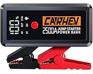 CARHEV Jump Starter Power Pack, 2500A Peak 21800mAh Car Battery Booster Jump Starter(up to 8.0L Gas and 8.0L Diesel Engine), 12V Portable Car Jump Starter Power Bank with LED Flashlight and USB QC 3.0