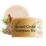 Spiced Cedar Shampoo Bar, Handcrafted Natural Shampoo with Coconut Milk and Clay, Vegan Shampoo without Parabens or Sulphates, Travel Shampoo, Up to 40 Washes - The Natural Spa