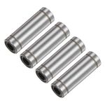 sourcing map 4pcs LM8LUU Linear Ball Bearings, 8mm Bore Dia, 15mm OD,45mm Length, Linear Motion Bearing for CNC Machine Tool 3D Printer