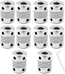 Beam Coupling Flexible Coupling 5mm to 8mm Shaft Coupler For 3D Printer And CNC Machine-Length 25mm Diameter 19mm 10PCS