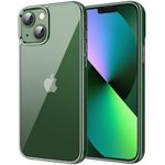 JETech Case for iPhone 13 6.1-Inch, Non-Yellowing Shockproof Phone Bumper Cover, Anti-Scratch Clear Back (Alpine Green)