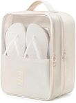 Shoe Bags, Travel Waterproof Shoe Organizer, Holds 3 Pair, for Luggage Travelling Gear (Beige)