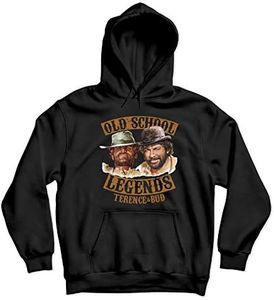 Terence Hill Bud Spencer Old School Legends Terence & Bud - Sudadera con capucha (negro) Negro L