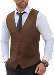 COOFANDY Men's Suit Vests Business Casual Vest Lightweight Formal Dress Vest Slim Fit Waistcoat For Suits Tuxedo