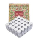 Ksma Tea-Light Candles Basil Fragrance (Set of 30) Burning 3hr | Non Toxic Smokeless & Wax Free Tea Light Candles Perfect for | Home Decor | Diwali Decor | Long Lasting| Room Decor