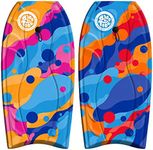 Bloo Tide Foam Bodyboard 40" | Bodyboards for Recreational Beginners and All Surfing Levels | Contoured Deck and Channel Bottom | for Lake Pool Ocean Beach Wave Riding 2 Pack