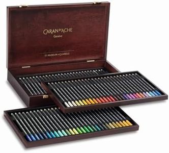 Caran D'ache Museum Aquarelle Watercolor Pencils - 72 Colors in a Wood Box (3510.476)