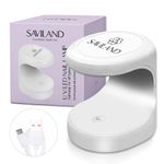 Saviland Mini Nail Lamp - 16W U V/LED Nail Dryer U V Light for Nails for Gel Nail Polish, Poly Builder Nail Gel, Glue Gel, Nail Art Tools for Starters Home DIY Professionals Salon