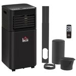 HOMCOM 7000 BTU 4-In-1 Portable Air Conditioner Unit Cooling Dehumidifying Ventilating for Room up to 15m², with Fan, Remote, 24H Timer, Window Mount Kit, R290, A Energy Efficiency