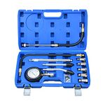 Petrol Gasoline Engine Cylinder Compression Tester Kit with M10 M12 M14 M16 M18