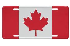 Canadian Flag Decorative Car Front License Plate - Embossed Design, 12"x6" Standard Size, Waterproof Aluminum