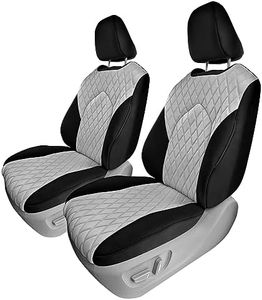 FH Group Custom Fit Seat Covers for 2020-2023 Toyota Highlander, Seat Covers for Toyota Highlander 2020 2021 2022 2023, 8 Seater SUV Seat Covers, Toyota Accessories - Front Set Gray