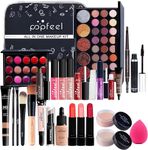 RoseFlower 28Pcs Professional Makeup Set, Essential Make up Starter Set All-In-One Make-up Gift Sets With Cosmetic bag Eyeshadow Palette Lip Gloss Concealer blush Foundation Brush