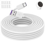 33ft/10M Power Extension Cable for USB-C Enabled Security Cameras Indoor Outdoor CCTV Camera, USB A to USB C Extension Charging Cord, NOT Support Data Transfer or Phone Charging Black