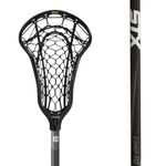 STX Lacrosse Crux Pro Women's Complete Stick Strung with Lock Pocket on 1" Comp 10 Handle, Black