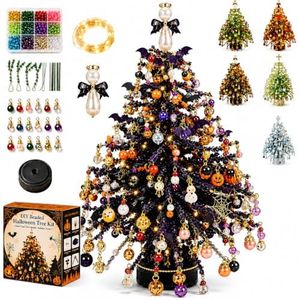 DIY Beaded Christmas Tree Kit with String Lights Craft Kits for Adults