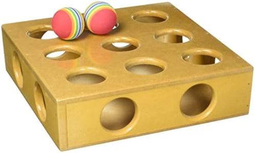 SmartCat 3841 Peek-and-Play Toy Box cm(26 X 26 X 6), Natural, 26x26x6cm