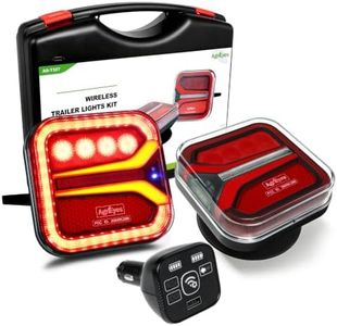 Agrieyes T327C Wireless Trailer Lights w/Receiver, Magnetic Tow Light Kit | Real-time Monitoring, 100FT Stable Signal, USB-C Fast Charging, IP67 Waterproof, Rechargeable Tail Lights for Boat, Trailer